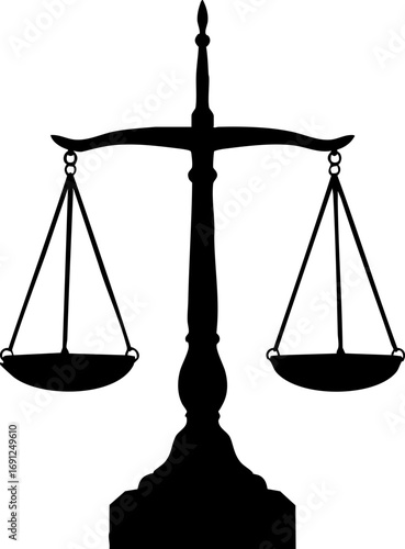 Elegant justice scales symbol representing fairness, balance, and legal decisions for modern law concepts.