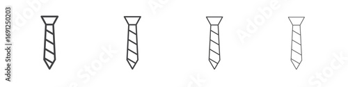 Tie icon simple vector line art symbol