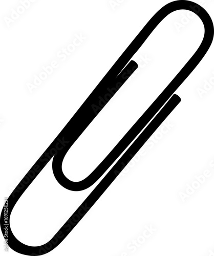 Sleek silver paperclip organizes documents with modern office efficiency and professional simplicity