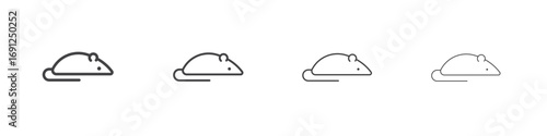Rat icon simple vector line art symbol