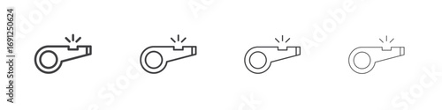 Whistle icon simple vector line art symbol