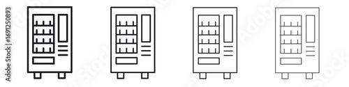 Vending machine icon simple vector line art symbol