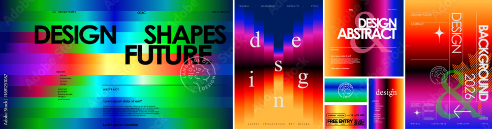 custom made wallpaper toronto digitalDesign. Abstract modern neon gradient background. Vector illustration of bright multicolored gradients, print and trendy typography for poster, cover or flyer
