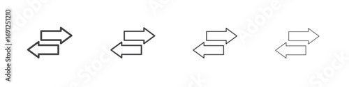 Transfer arrows icon simple vector line art symbol