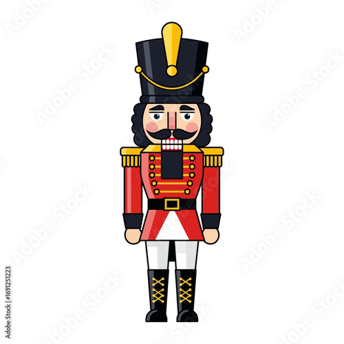 Traditional Red and Black Nutcracker Soldier Toy