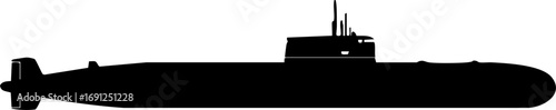 Sleek silhouette of a modern submarine navigating deep ocean waters for defense and exploration