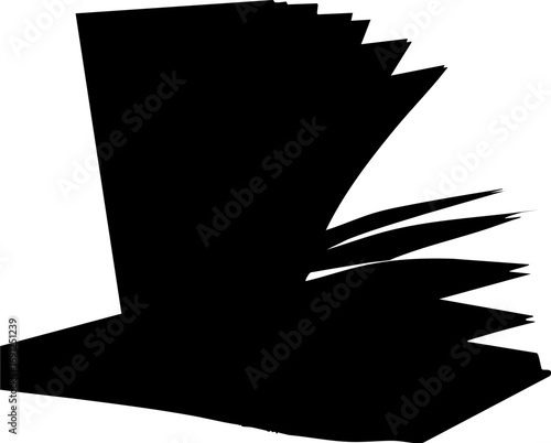 Open book with pages fanned out, symbolizing knowledge, learning, and information discovery