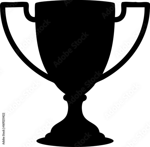 Elegant trophy silhouette symbolizing achievement, victory, and ultimate success in competitions