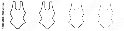 Swimsuit icon simple vector line art symbol