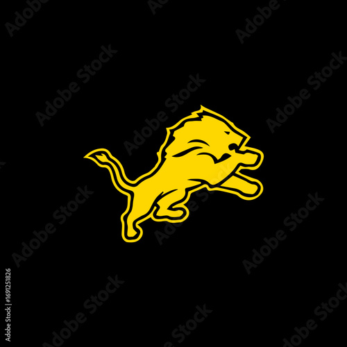 vector illustration of a golden Tiger