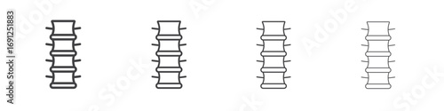 Spinal column icon simple vector line art symbol