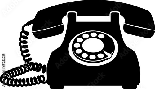 Retro rotary dial telephone ready for your vintage communication needs