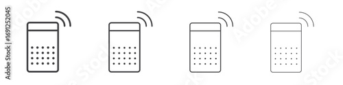 Smart speaker icon simple vector line art symbol