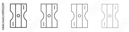 Sharpener icon simple vector line art symbol