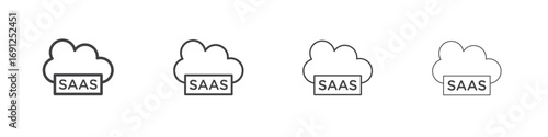 SaaS icon simple vector line art symbol