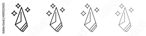 Rag icon simple vector line art symbol