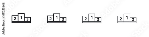Podium icon simple vector line art symbol