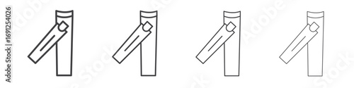 Foto Nail clippers icon simple vector line art symbol