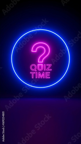 Neon quiz graphic