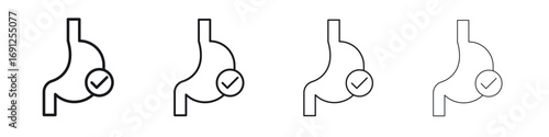 Foto Good digestion icon simple vector line art symbol