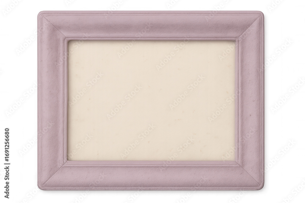 Fototapeta premium Delicate pink pastel frame floating against transparent backdrop, highlighting artwork with minimalist elegant design