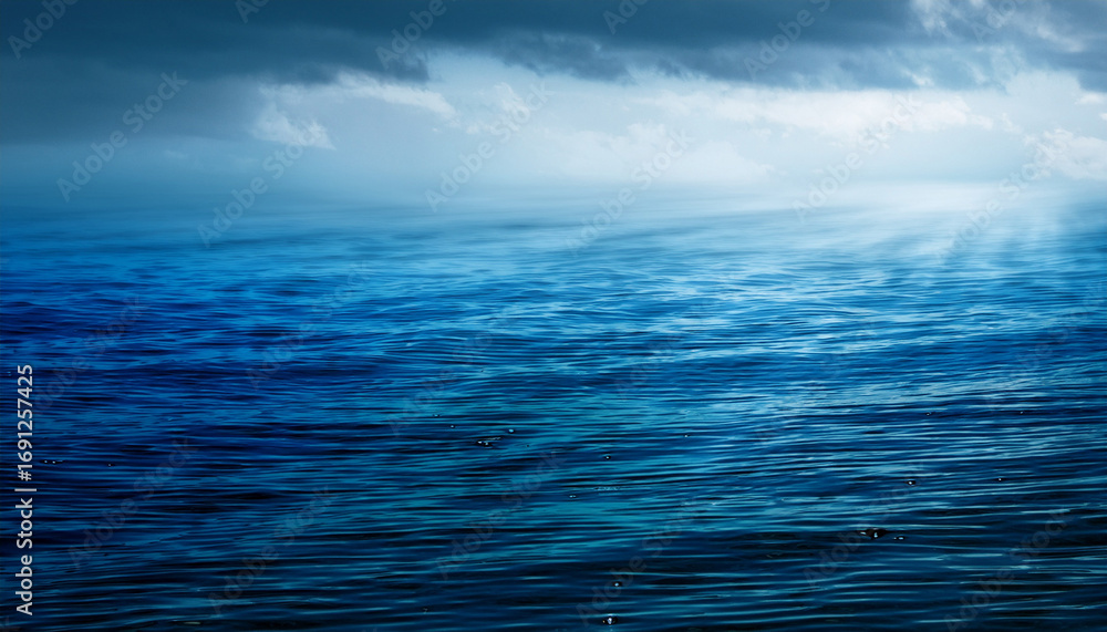 Fototapeta premium Surreal Aquatic Vista Portraying Deep Ocean Layers With A Hazy Atmosphere