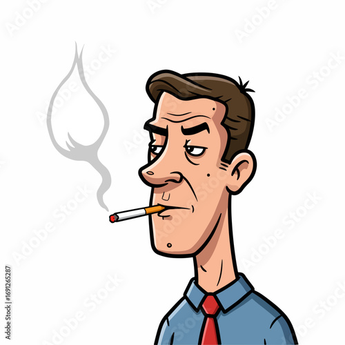 Cartoon Smoker Illustration