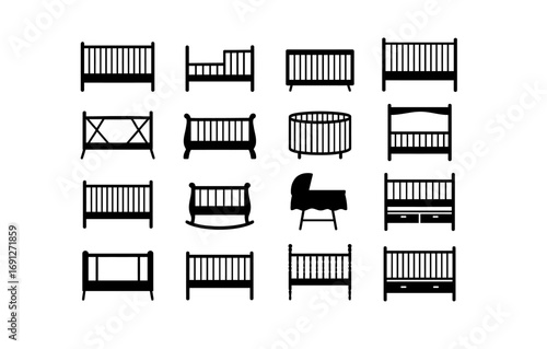 Silhouette baby cribs collection in varied styles and designs