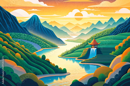 Yangtze River in China, Asia’s longest river, surrounded by mountains, gorges, cultural heritage and biodiversity