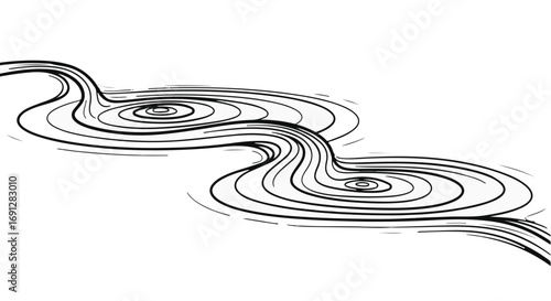 Gentle ripples create abstract patterns on a calm water surface in a minimalist design