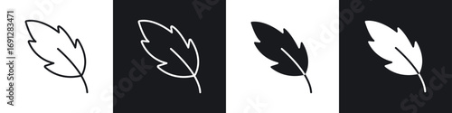 Feather icons in flat and thin stroke style