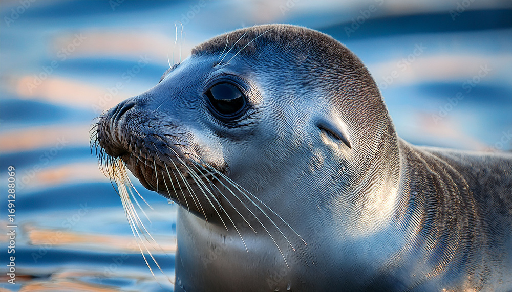 Fototapeta premium Cute Cartoon Seal