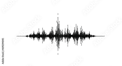 Abstract sound wave visualization on a clean white background