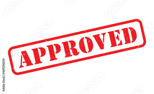 Approved stamp, Approved sign on red ink, Approved vector, Approved sticker, Approved sticker, Approved distressed texture on white background