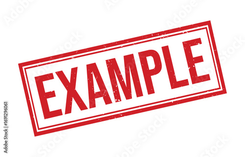 Example stamp, Example sign on red ink, Example vector, Example sticker, Example sticker, Example distressed texture on white background