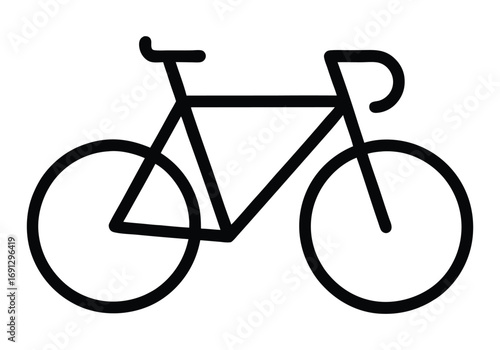 Bicycle icons isolated on transparent background. Modern and editable bicycle icon. Bicycle logo, Bicycle silhouette.