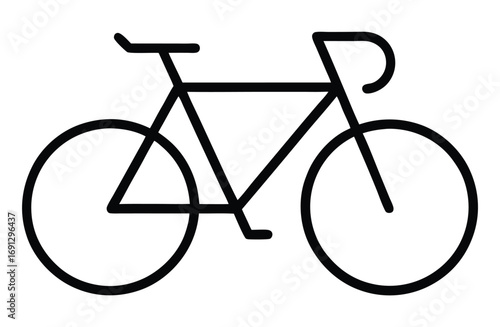 Bicycle icons isolated on transparent background. Modern and editable bicycle icon. Bicycle logo, Bicycle silhouette.