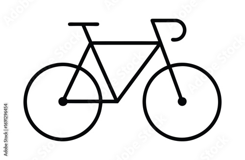 Bicycle icons isolated on transparent background. Modern and editable bicycle icon. Bicycle logo, Bicycle silhouette.