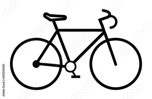 Bicycle icons isolated on transparent background. Modern and editable bicycle icon. Bicycle logo, Bicycle silhouette.