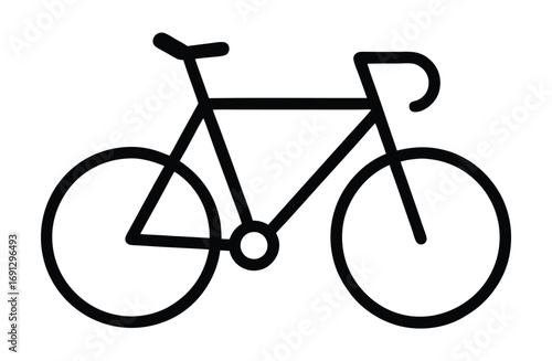 Bicycle icons isolated on transparent background. Modern and editable bicycle icon. Bicycle logo, Bicycle silhouette.