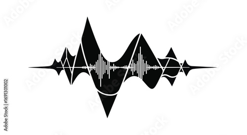 Abstract sound wave graphic representing audio or music