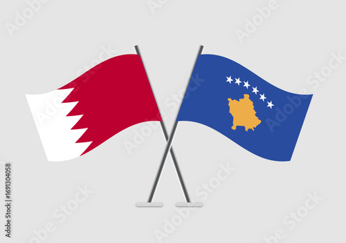 Bahrain and Kosovo vector flags in minimal crossed perspective
