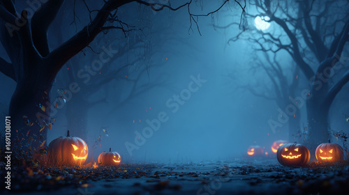halloween background with pumpkins