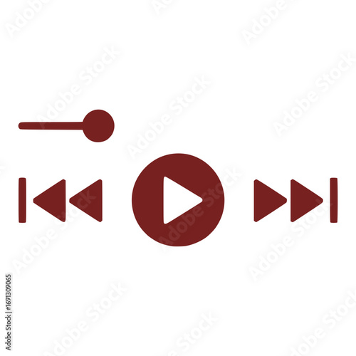 Podcast player controls for seamless streaming experience, perfect for music apps and audio interfaces