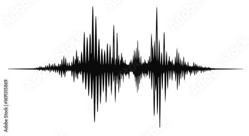 Dynamic sound wave graph illustrating audio patterns and amplitude
