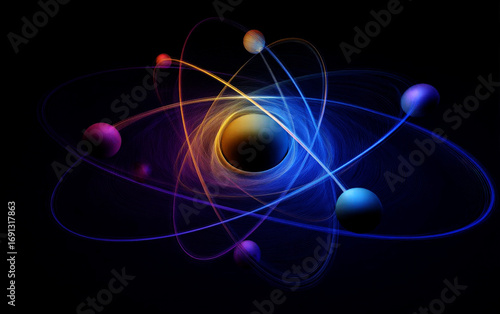 Atomic Structure Representation with Colorful Orbits and Spheres