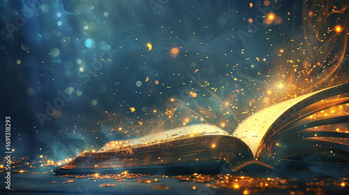 magic reading book with sparkling pages