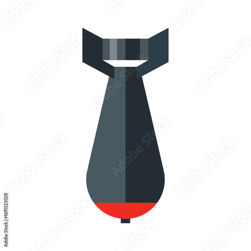 Vintage bomb illustration isolated on a white background, an iconic symbol of conflict and warfare
