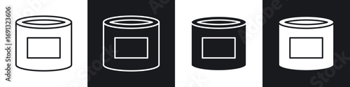 Can food icon symbol collection on white background.