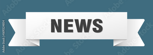 news ribbon isolated on transparent background. news ribbon